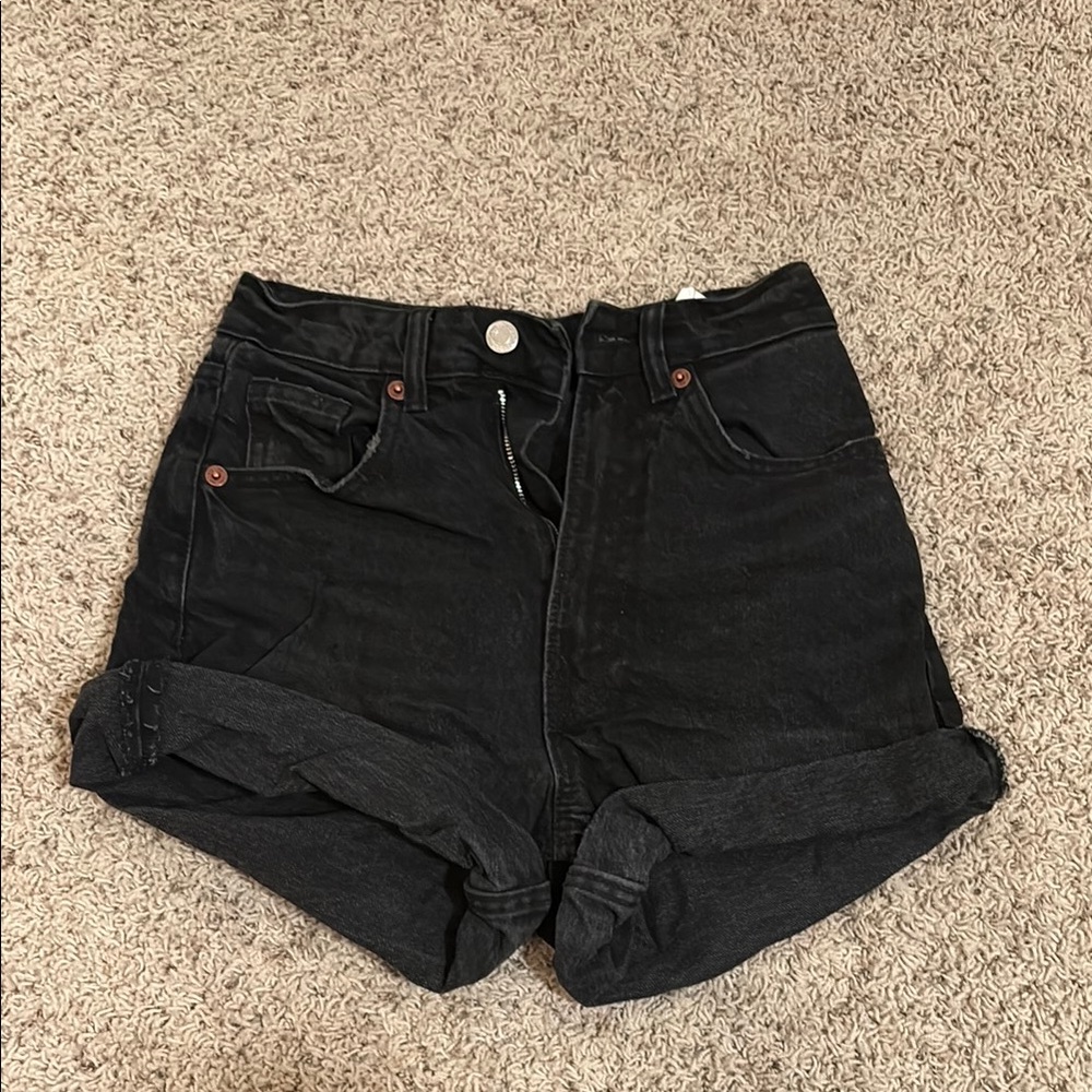 Black Denim Women's Shorts